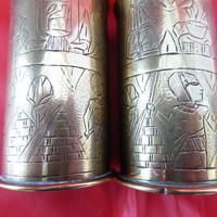 Unusual WW1 Pair of Small Trench Art Vase (2 of 2) Unusual WW1 Pair of Small Trench Art Vase (2 of 2)