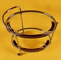 Original 1930s Art Deco Chrome & Mirror Modernist Cocktail Trolley (7 of 7) Original 1930s Art Deco Chrome & Mirror Modernist Cocktail Trolley (7 of 7)