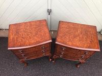 Pair of Antique Burr Walnut Bedside Chests (6 of 9) Pair of Antique Burr Walnut Bedside Chests (6 of 9)