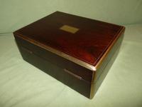 Brass Bound Rosewood Jewellery Box. Plush Interior c.1860 (9 of 11) Brass Bound Rosewood Jewellery Box. Plush Interior c.1860 (9 of 11)
