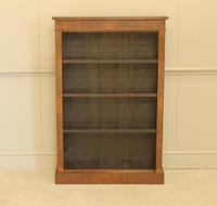 Victorian Faux Burr Walnut Open Bookcase