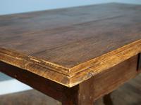 19th Century Single-Drawer Serpentine Stretcher Dining Table (2 of 8) 19th Century Single-Drawer Serpentine Stretcher Dining Table (2 of 8)