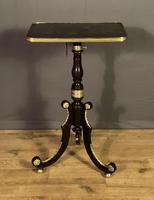 Stunning Regency Period Chinoiserie Ebonized Wine Table or Pole Screen (3 of 9) Stunning Regency Period Chinoiserie Ebonized Wine Table or Pole Screen (3 of 9)