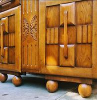 Art Deco Oak Wood Sideboard with Ball Feet (4 of 9) Art Deco Oak Wood Sideboard with Ball Feet (4 of 9)