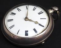 Great Antique Silver Pair Case Pocket Watch Fusee Verge Escapement Key Wind Enamel Dial Johnson London (3 of 10) Great Antique Silver Pair Case Pocket Watch Fusee Verge Escapement Key Wind Enamel Dial Johnson London (3 of 10)