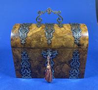 Victorian Brassbound Burr Walnut Tea Caddy. (2 of 14) Victorian Brassbound Burr Walnut Tea Caddy. (2 of 14)