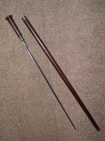 Vintage Solid Wooden Walking / Gadget Sword Stick / Cane with Brass Collar (7 of 10) Vintage Solid Wooden Walking / Gadget Sword Stick / Cane with Brass Collar (7 of 10)