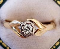 Mid 20th Century 18ct Gold Diamond Engagement Solitaire Ring Size O (2 of 11) Mid 20th Century 18ct Gold Diamond Engagement Solitaire Ring Size O (2 of 11)