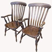 Lovely Pair of Solid Elm Farm Armchairs (5 of 5) Lovely Pair of Solid Elm Farm Armchairs (5 of 5)