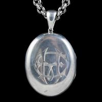 Antique Victorian Silver Turquoise Locket Necklace c.1880 (2 of 8) Antique Victorian Silver Turquoise Locket Necklace c.1880 (2 of 8)