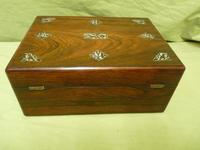 Inlaid Rosewood Jewellery / Work Box - Original Tray c.1840 (7 of 16) Inlaid Rosewood Jewellery / Work Box - Original Tray c.1840 (7 of 16)