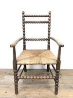 Antique Child’s Bobbin Chair with Rush Seat (3 of 10) Antique Child’s Bobbin Chair with Rush Seat (3 of 10)