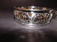 Pair Victorian Silver Plated Coasters (5 of 7) Pair Victorian Silver Plated Coasters (5 of 7)