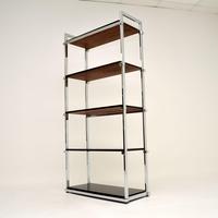 1970's Vintage Rosewood & Chrome Bookcase by Pieff (8 of 9) 1970's Vintage Rosewood & Chrome Bookcase by Pieff (8 of 9)