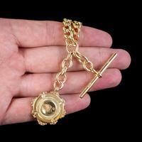 Antique Albert Chain Necklace Sterling Silver 18ct Gold Gilt Dated 1920 (9 of 9) Antique Albert Chain Necklace Sterling Silver 18ct Gold Gilt Dated 1920 (9 of 9)