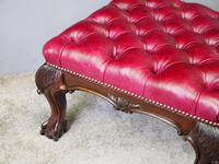 George III Style Mahogany and Leather Upholstered Centre Stool (8 of 8) George III Style Mahogany and Leather Upholstered Centre Stool (8 of 8)