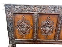 Exceptional Large Antique Carved 18th Century English Oak Settle, Hall Seat, Pew (7 of 10) Exceptional Large Antique Carved 18th Century English Oak Settle, Hall Seat, Pew (7 of 10)