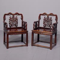 A Quality Pair of Qing Dynasty Throne Chairs (1 of 6)