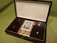 French Inlaid Rosewood Games Box + Accessories c.1880 (3 of 11) French Inlaid Rosewood Games Box + Accessories c.1880 (3 of 11)