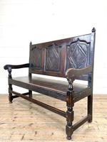Antique Carved Oak Settle Bench (8 of 10) Antique Carved Oak Settle Bench (8 of 10)