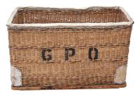 Vintage large strong cane and pig skin log or storage basket (6 of 8) Vintage large strong cane and pig skin log or storage basket (6 of 8)