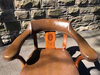 Antique Walnut & Leather Desk Chair (3 of 8) Antique Walnut & Leather Desk Chair (3 of 8)