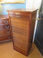 Edwardian Oak Tambour Front Filing Cabinet (5 of 8) Edwardian Oak Tambour Front Filing Cabinet (5 of 8)