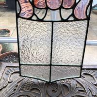 Antique Stained Glass Panel with Pink Glass Detail (4 of 10) Antique Stained Glass Panel with Pink Glass Detail (4 of 10)