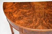 Antique Burr Walnut Demi Lune Console Table (5 of 8) Antique Burr Walnut Demi Lune Console Table (5 of 8)