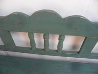Lovely Emerald Green 3 Seater Antique Pine Kitchen / Hall Box Settle / Bench (7 of 10) Lovely Emerald Green 3 Seater Antique Pine Kitchen / Hall Box Settle / Bench (7 of 10)