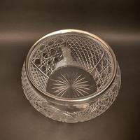 Edwardian Crystal & Silver Rim Bowl (2 of 3) Edwardian Crystal & Silver Rim Bowl (2 of 3)