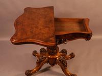 Victorian Burr Walnut Card Table (6 of 7) Victorian Burr Walnut Card Table (6 of 7)