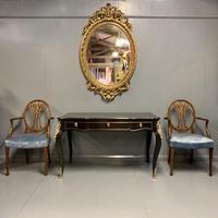 French black lacquer and brass bureau plat (4 of 11) French black lacquer and brass bureau plat (4 of 11)