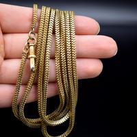 Antique Victorian Thick Long Guard Muff Snake Chain Rolled Gold Necklace with Dog Clip (3 of 9) Antique Victorian Thick Long Guard Muff Snake Chain Rolled Gold Necklace with Dog Clip (3 of 9)