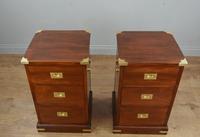 Superb Antique Pair of Mahogany Campaign Bedside Chests of Drawers (4 of 5) Superb Antique Pair of Mahogany Campaign Bedside Chests of Drawers (4 of 5)