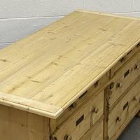 Antique pine sideboard with a bank of 6 drawers (3 of 5) Antique pine sideboard with a bank of 6 drawers (3 of 5)