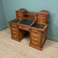 High Quality Maple & Co Antique Victorian Pedestal Desk (9 of 11) High Quality Maple & Co Antique Victorian Pedestal Desk (9 of 11)