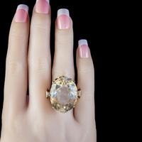 Vintage Citrine Cocktail Ring 9ct Gold Large 35ct Citrine Dated 1974 (4 of 6) Vintage Citrine Cocktail Ring 9ct Gold Large 35ct Citrine Dated 1974 (4 of 6)