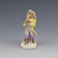 Dresden Porcelain Monkey Band Figure Clarinet Player (2 of 7) Dresden Porcelain Monkey Band Figure Clarinet Player (2 of 7)