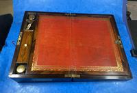 Rosewood William IV Writing Slope with Mother of Pearl Inlay (14 of 24) Rosewood William IV Writing Slope with Mother of Pearl Inlay (14 of 24)