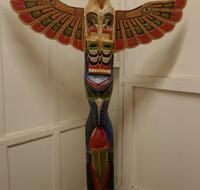 20th Century Native American Painted Totem Pole (4 of 7) 20th Century Native American Painted Totem Pole (4 of 7)