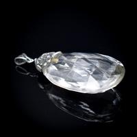 Vintage Rock Crystal Large Sterling Silver Drop Pendant (6 of 9) Vintage Rock Crystal Large Sterling Silver Drop Pendant (6 of 9)