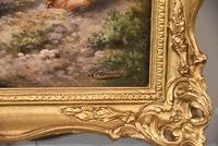 Oil Painting by Louis Marie Lemaire "Chickens in a Farmyard" (5 of 9) Oil Painting by Louis Marie Lemaire "Chickens in a Farmyard" (5 of 9)