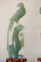 Pair of Chinese Carved Jade Birds of Paradise on Stands (13 of 15) Pair of Chinese Carved Jade Birds of Paradise on Stands (13 of 15)