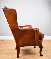 Victorian Hand Dyed Brown Leather Wing Back Armchair (3 of 13) Victorian Hand Dyed Brown Leather Wing Back Armchair (3 of 13)