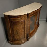 English burr walnut Credenza with Carrara marble top (3 of 10) English burr walnut Credenza with Carrara marble top (3 of 10)