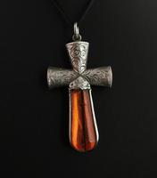 Victorian Scottish Silver & Amber Cross Pendant (7 of 11) Victorian Scottish Silver & Amber Cross Pendant (7 of 11)
