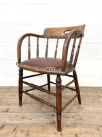 Antique Desk Chair with Leather Seat (7 of 10) Antique Desk Chair with Leather Seat (7 of 10)
