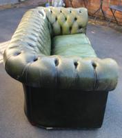 1960s Chesterfield Green Leather Buttoned Back 3 Seater Sofa. (3 of 3) 1960s Chesterfield Green Leather Buttoned Back 3 Seater Sofa. (3 of 3)