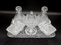 7 Piece Art Deco Glass Vanity Set with Perfume Bottles (2 of 7) 7 Piece Art Deco Glass Vanity Set with Perfume Bottles (2 of 7)